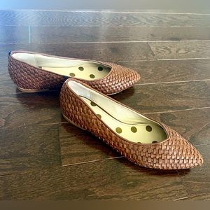 Boden Woven Brown Flats Size 7.5 Size 38